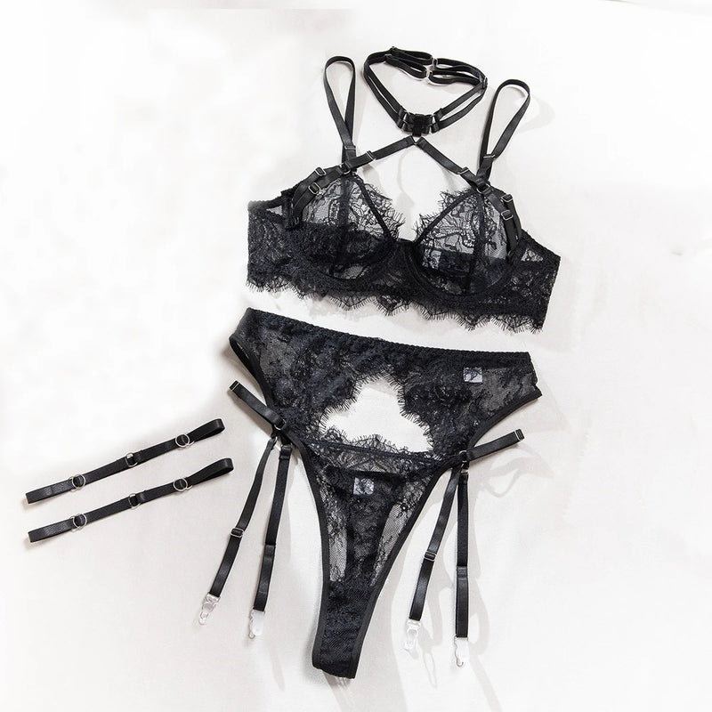 Noctuelle Lace Suspender Set