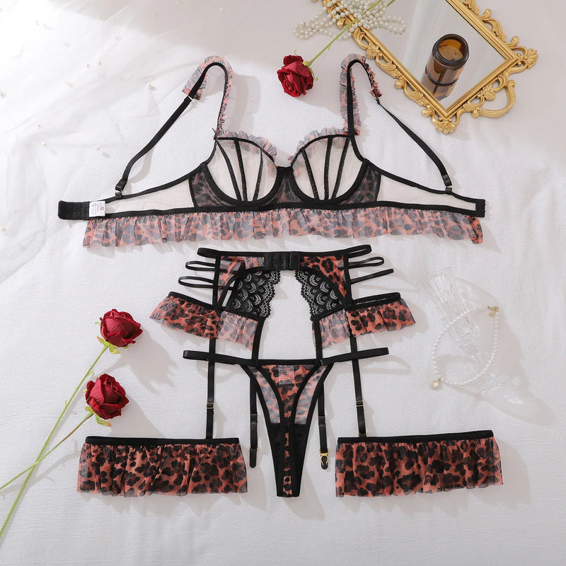 Valora Leopard Garter Set