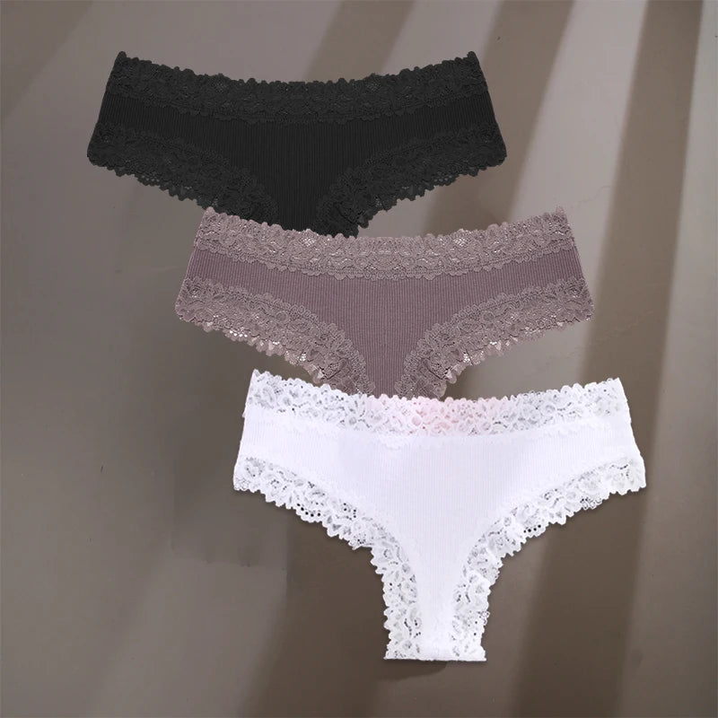 Elara Lace Trim Brief Set - vetitus -