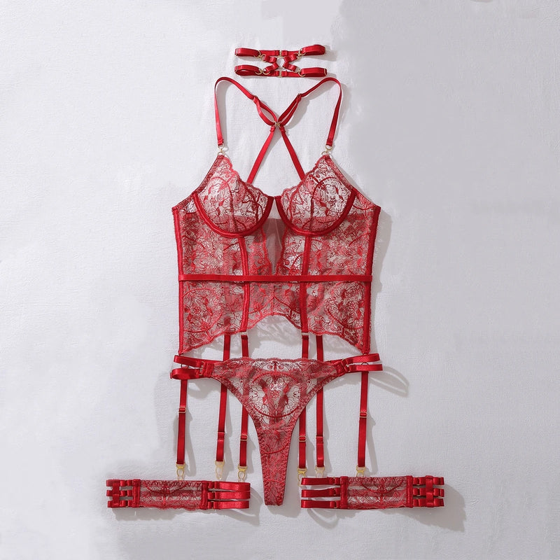 Rosaire Embroidered Lingerie Set