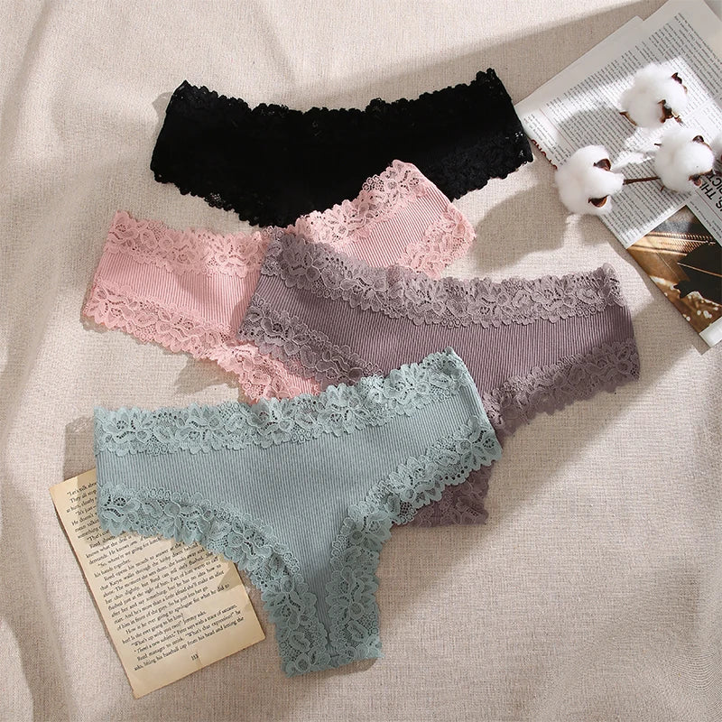 Elara Lace Trim Brief Set - vetitus -