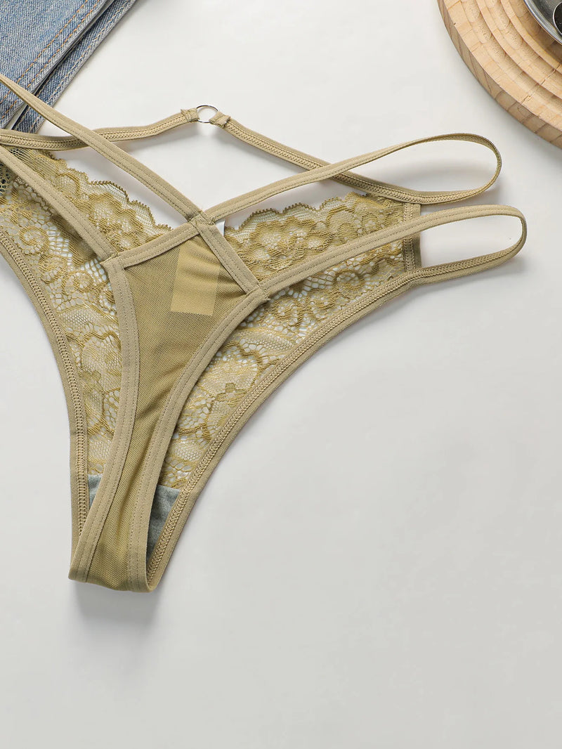 Celene Lace Thong Trio