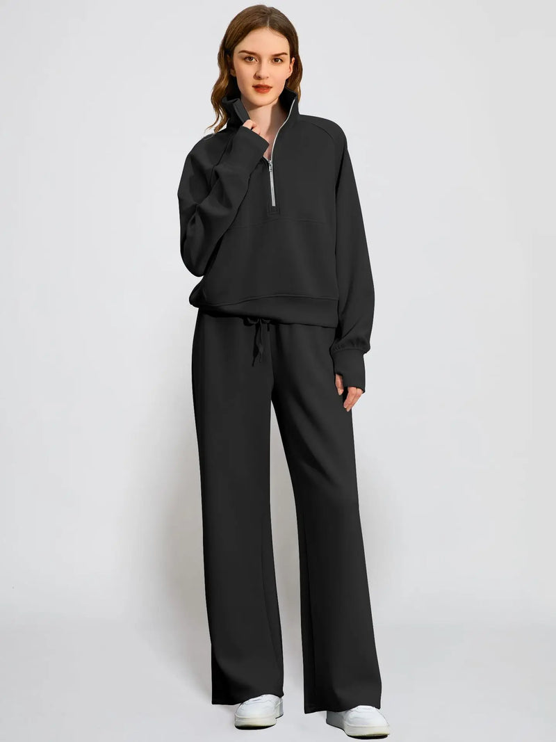 Alvera Half-Zip Lounge Set - vetitus -