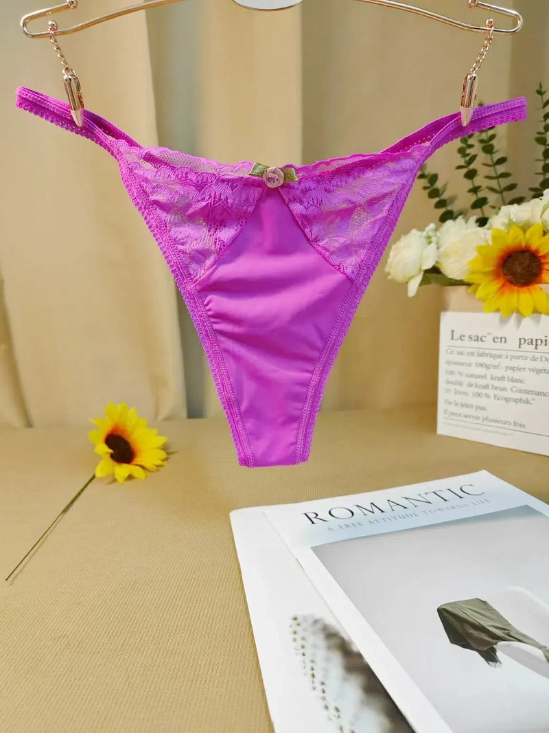 Roselle Lace Thong - vetitus -