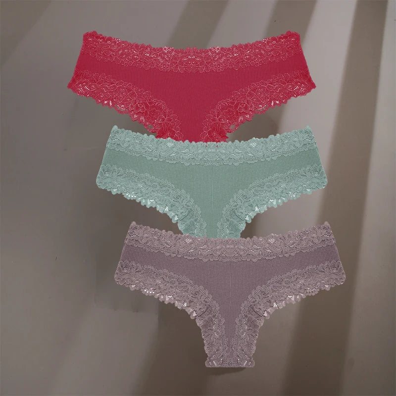 Elara Lace Trim Brief Set - vetitus -