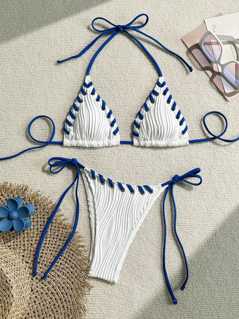 Marina Lace-Tie Bikini Set - vetitus -