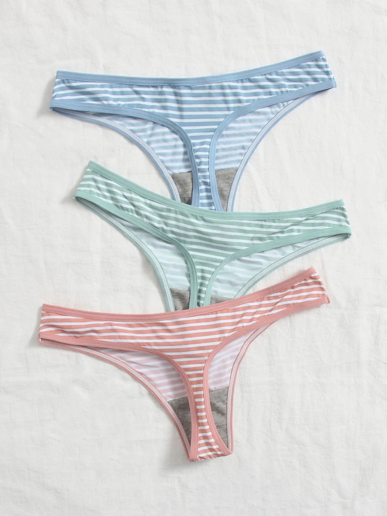 Maris Stripe Thong Set