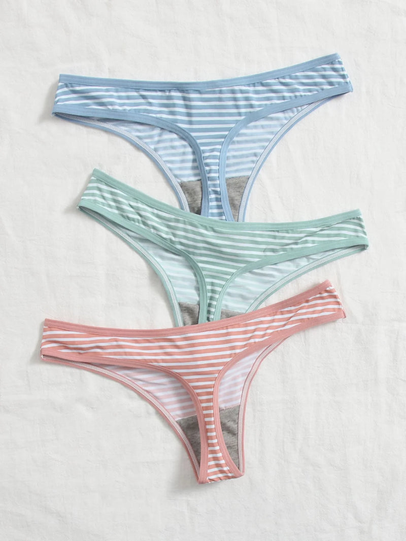 Maris Stripe Thong Set