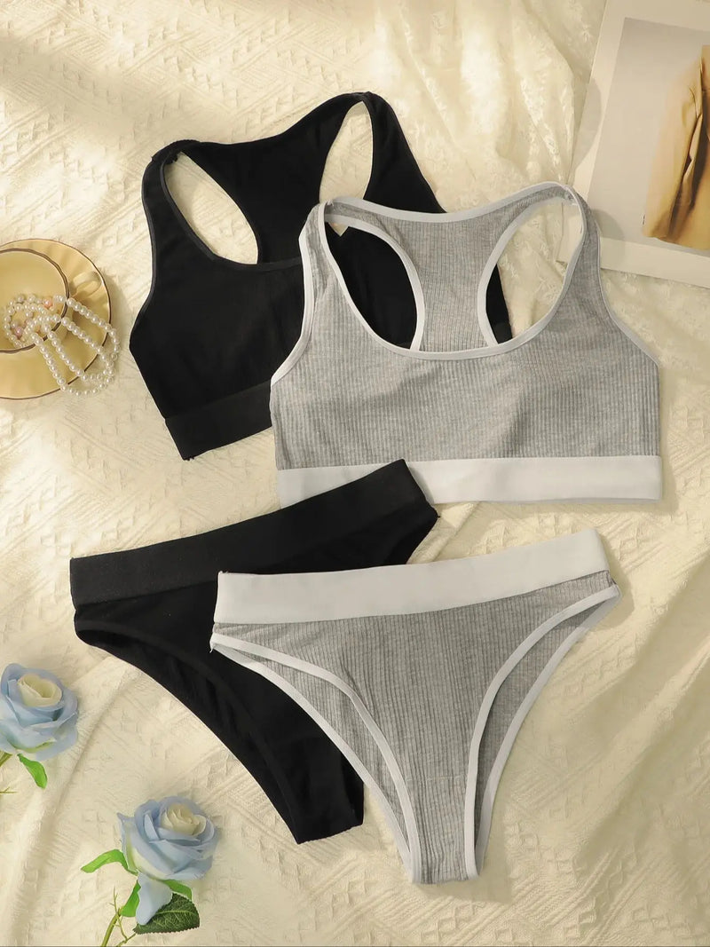 Aster Ribbed Bralette Collection