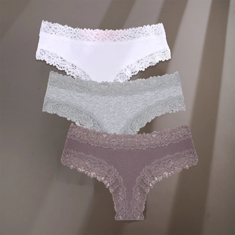 Elara Lace Trim Brief Set - vetitus -