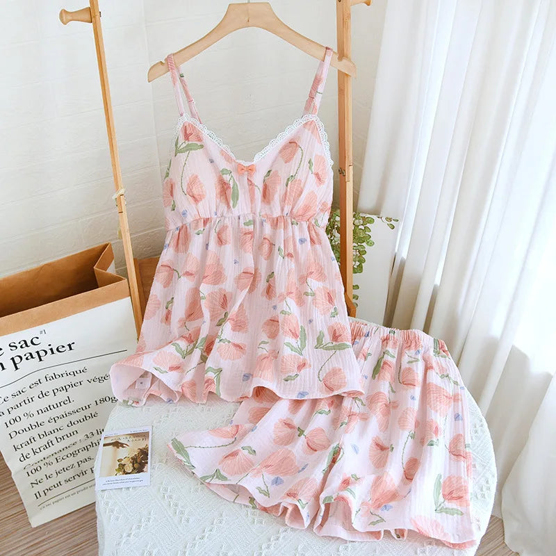 Willow Blossom Cotton Pyjama Set