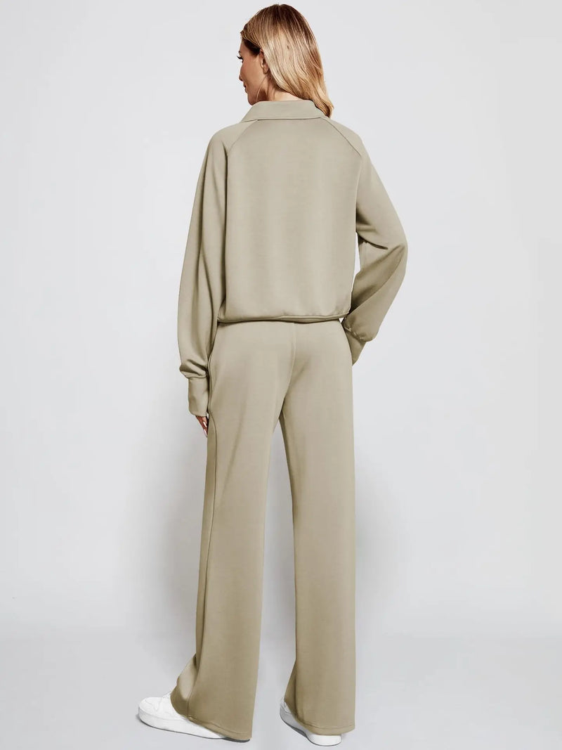 Alvera Half-Zip Lounge Set - vetitus -