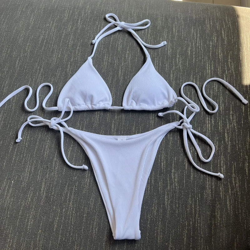 Aurelia Ribbed Tie Bikini - vetitus -