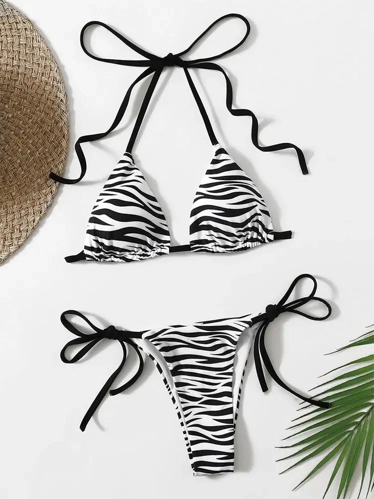 Savara Zebra Tie Bikini - vetitus -