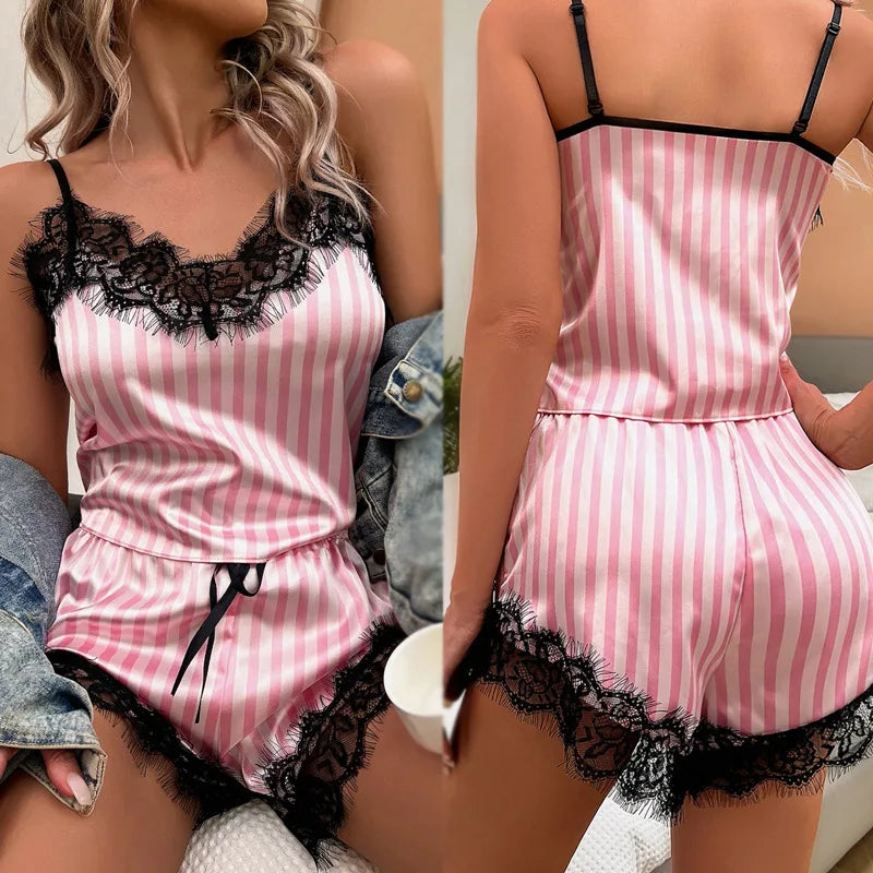 Valora Lace Heart Lounge Set - vetitus -