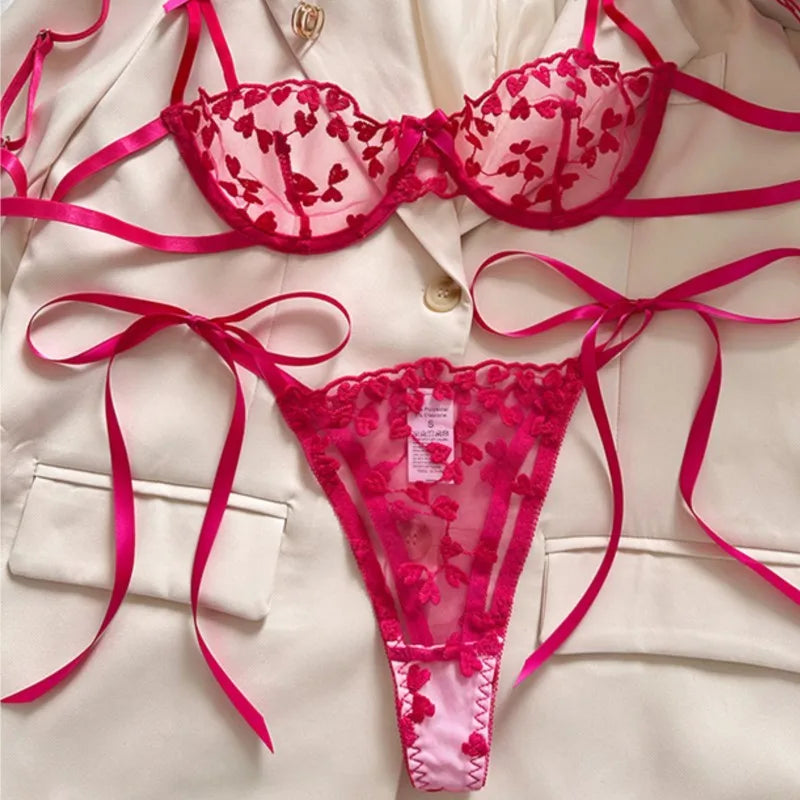 Liora Embroidered Lace Set - vetitus -