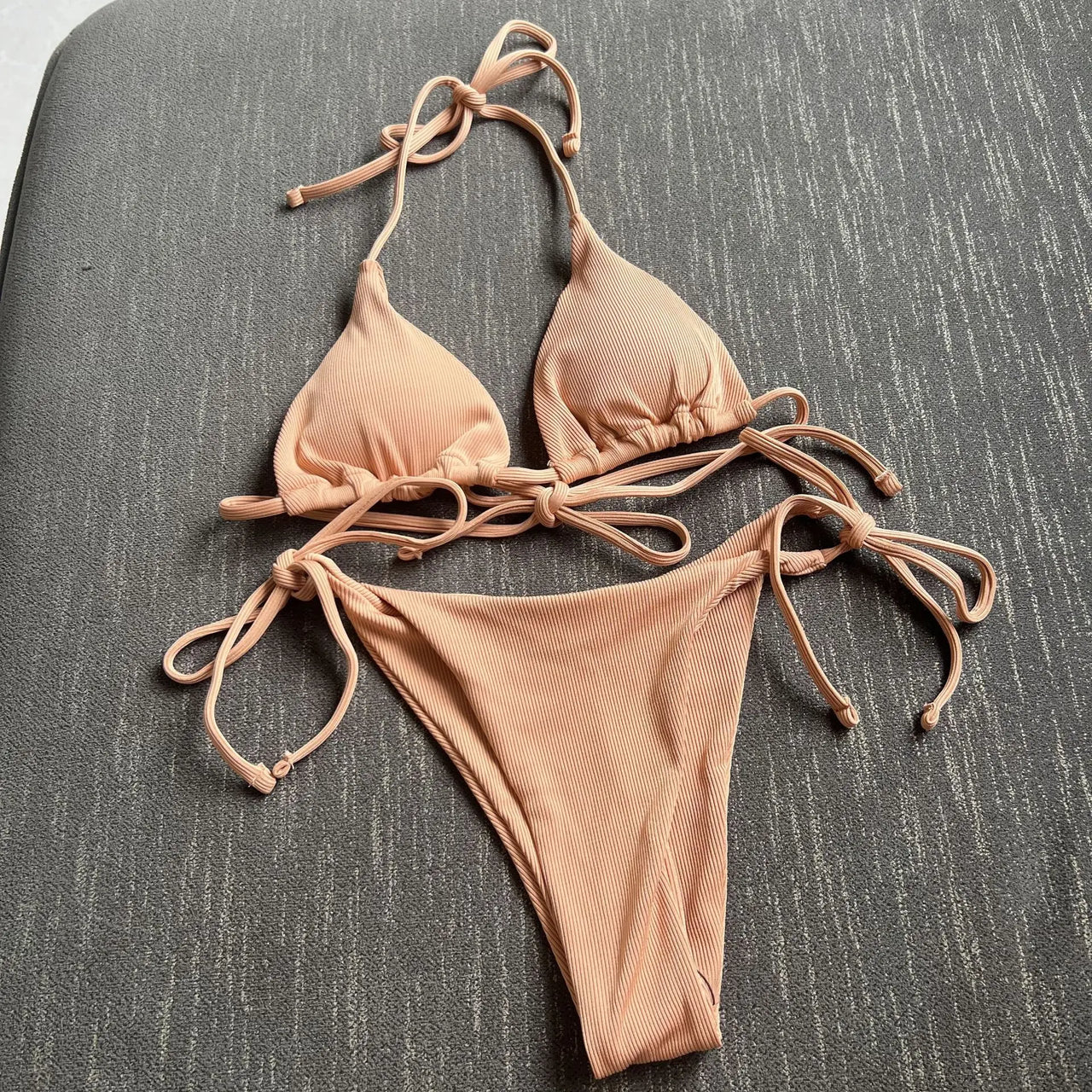 Aurelia Ribbed Tie Bikini - vetitus -
