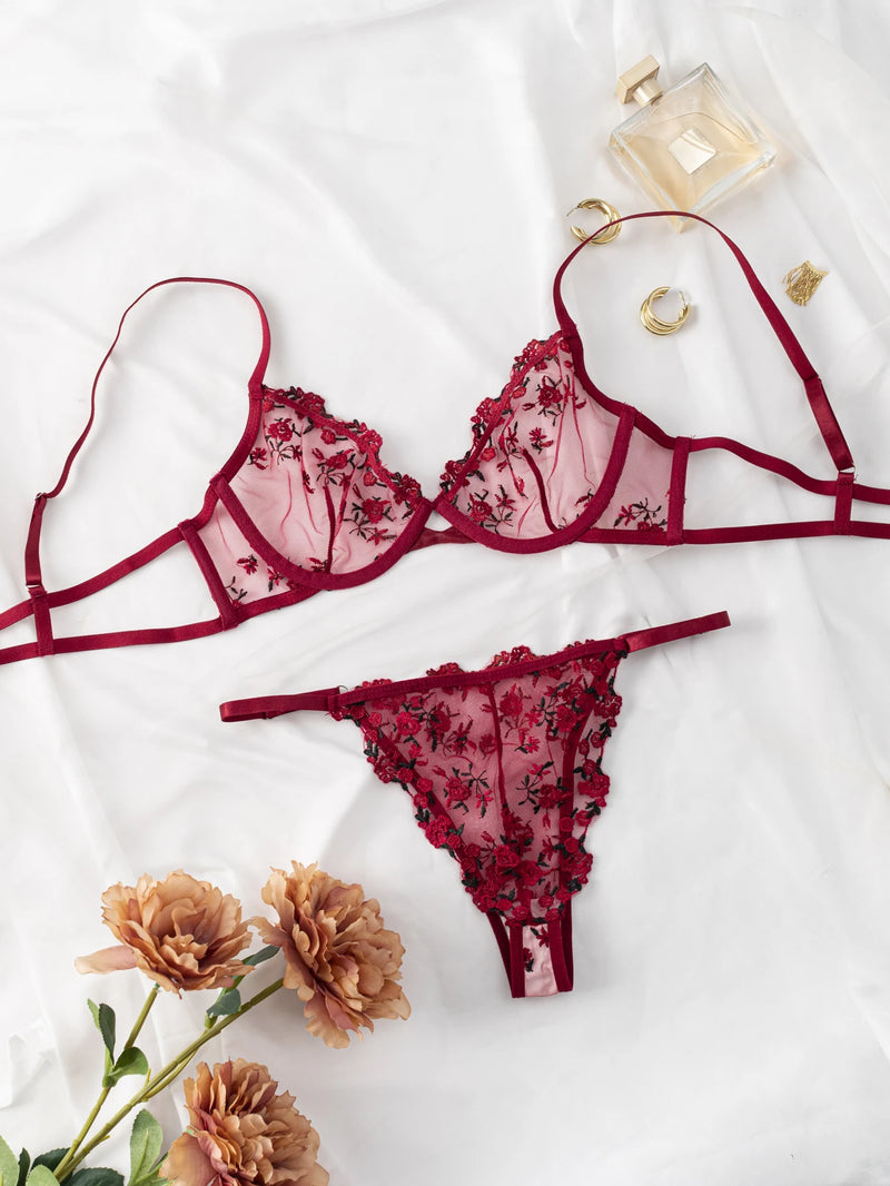 Roselle Embroidered Lace Set