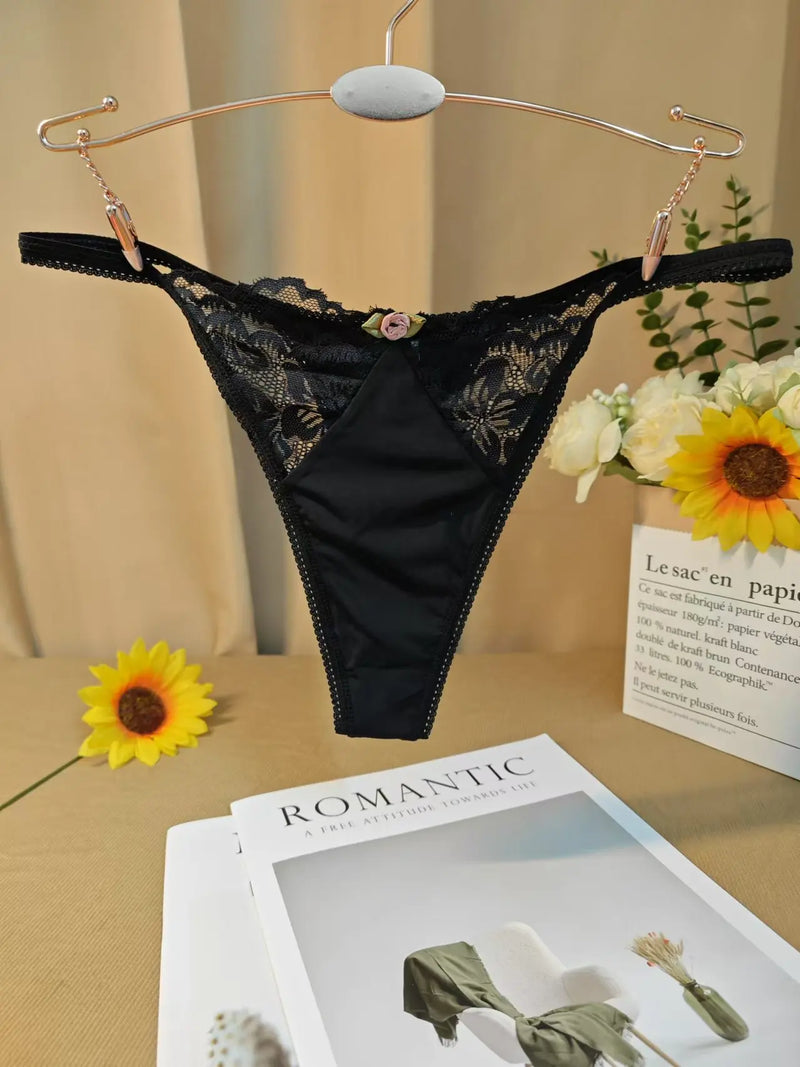 Roselle Lace Thong - vetitus -