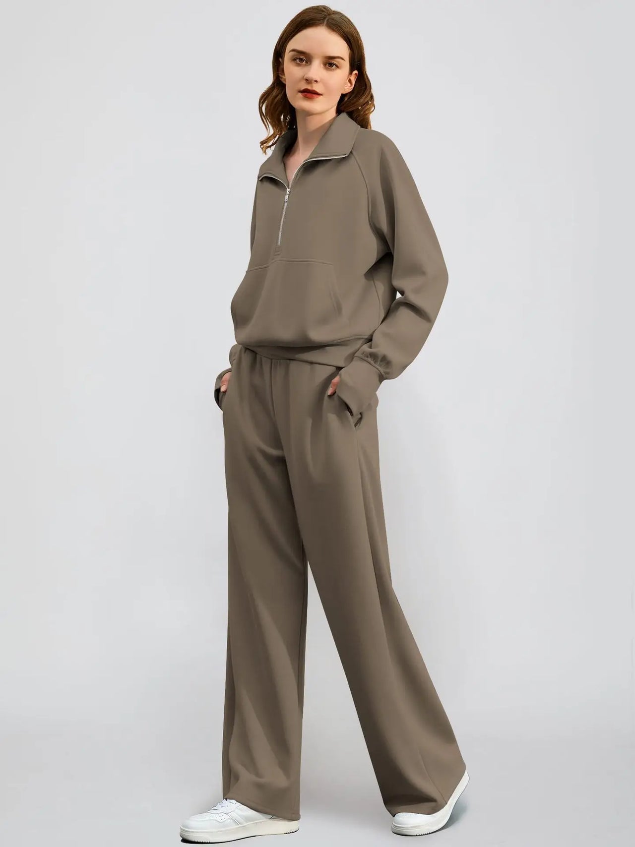 Alvera Half-Zip Lounge Set - vetitus -