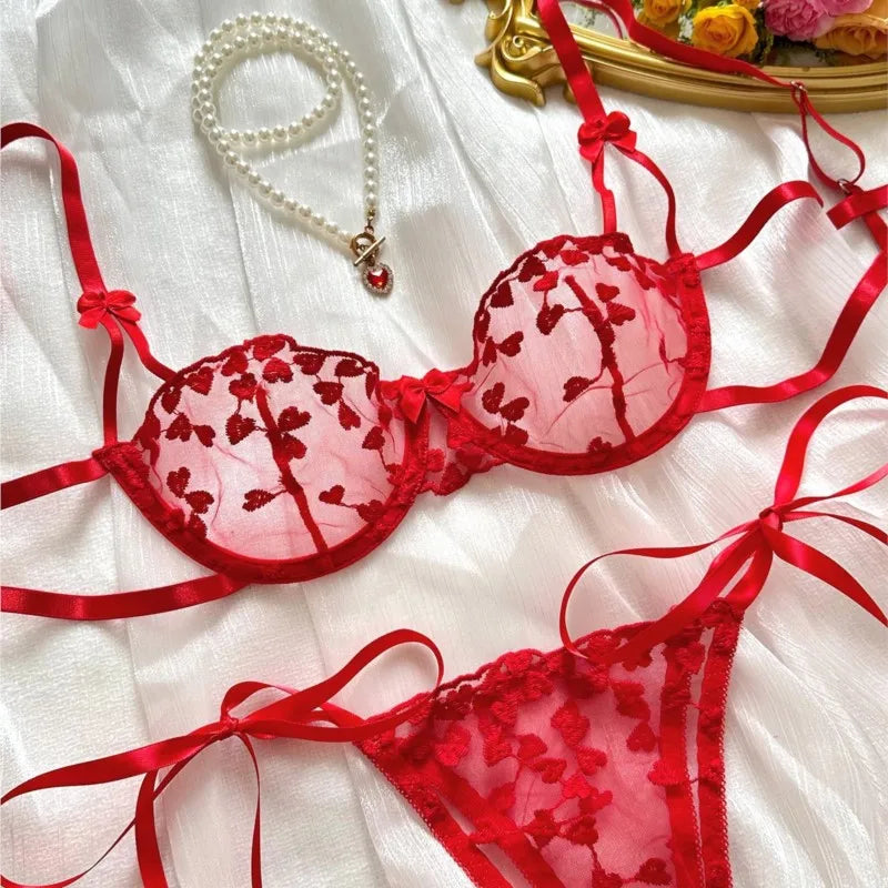 Liora Embroidered Lace Set - vetitus -