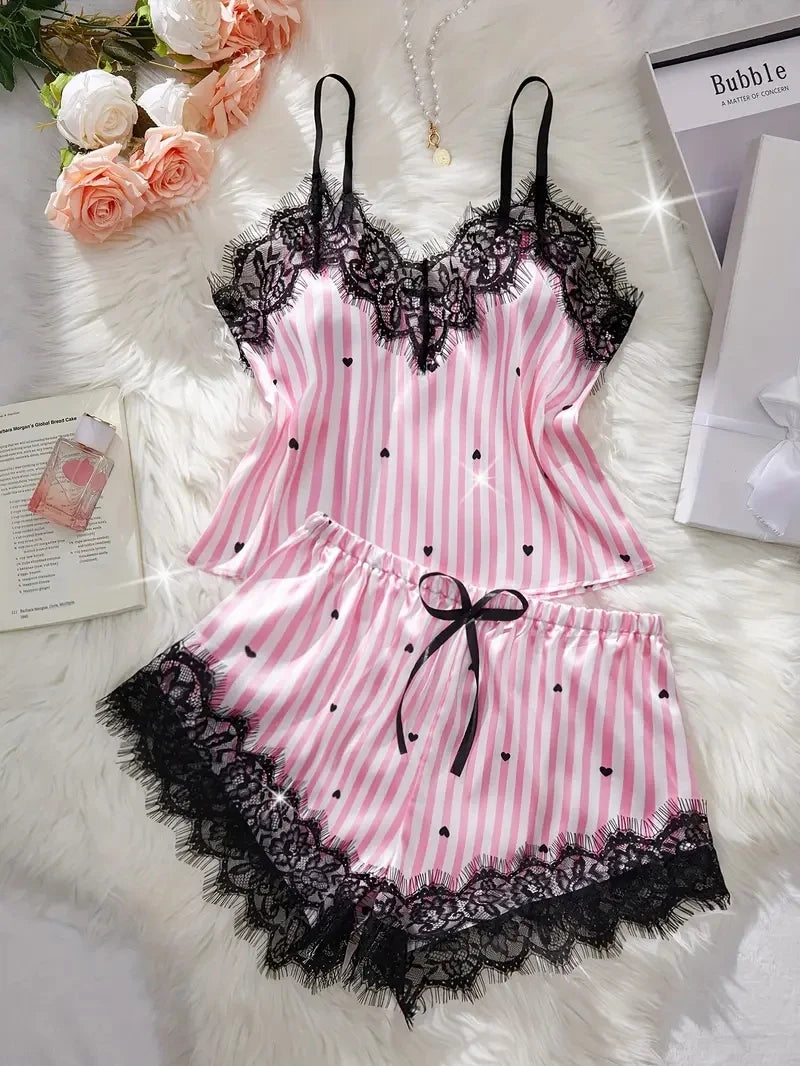Amorette Satin Lounge Set