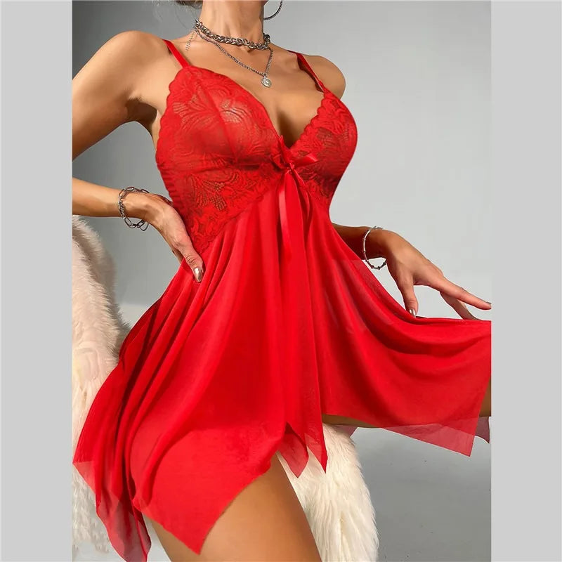 Lunaria Lace Babydoll Set - vetitus -