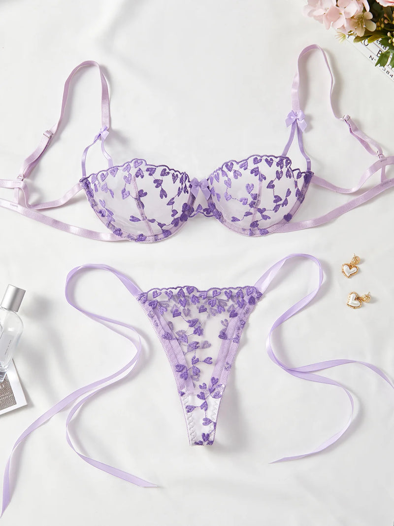 Liora Embroidered Lace Set - vetitus -