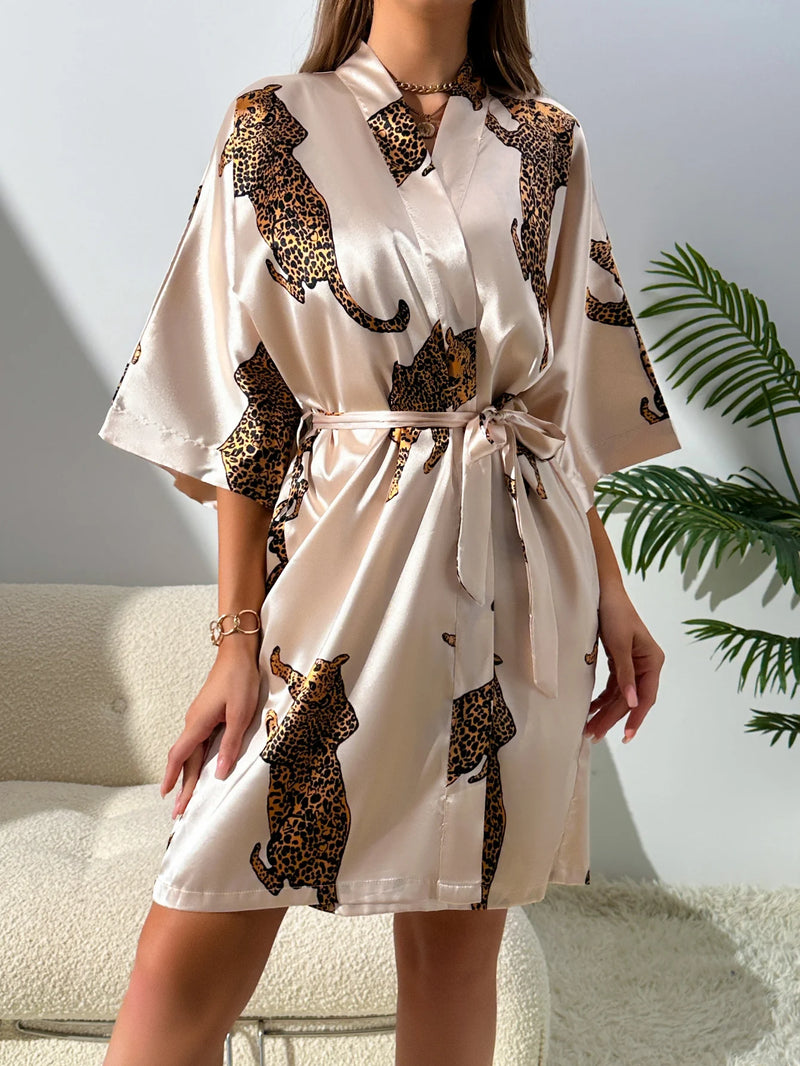 Virella Satin Wrap Robe - vetitus -