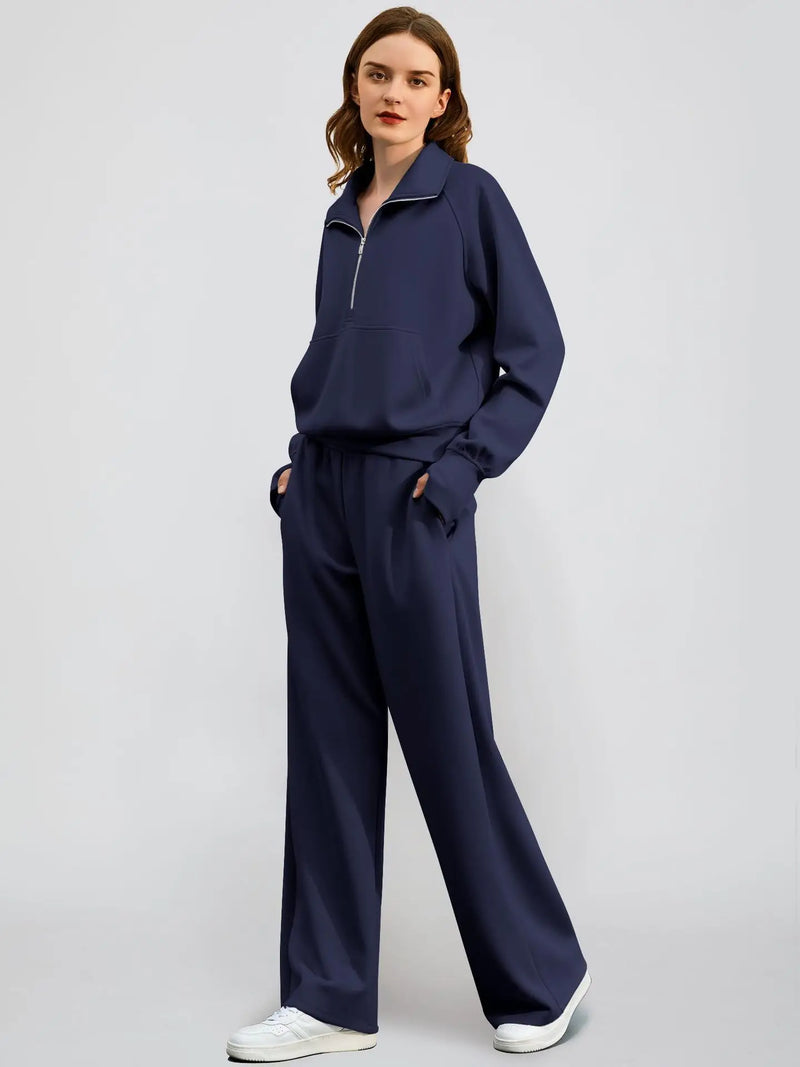 Alvera Half-Zip Lounge Set - vetitus -