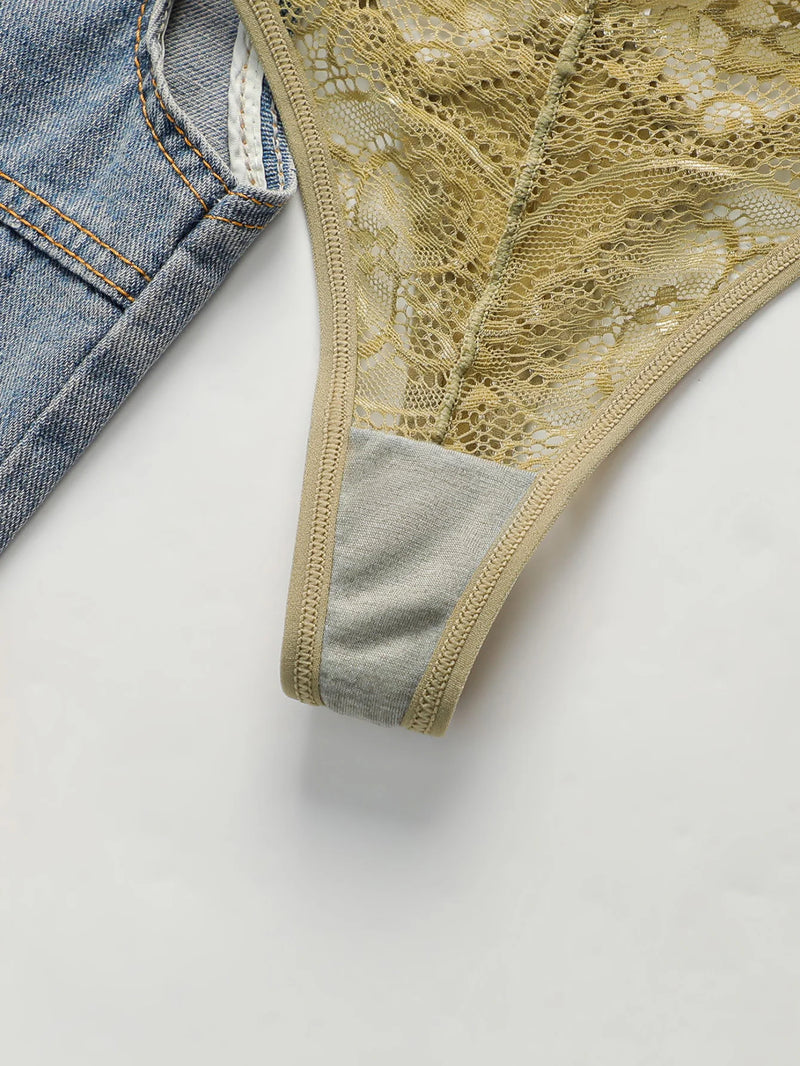 Celene Lace Thong Trio