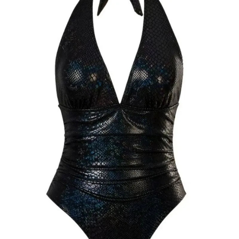 Midnight Shimmer Halter One-Piece - vetitus -