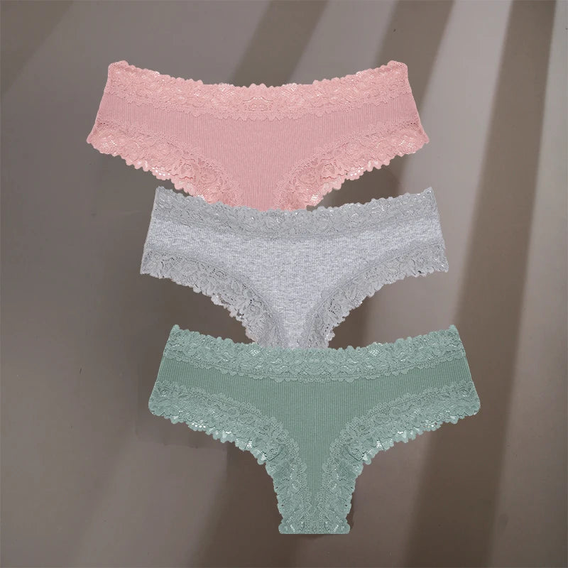 Elara Lace Trim Brief Set - vetitus -