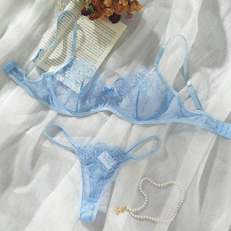 Aurelle Sheer Lace Set