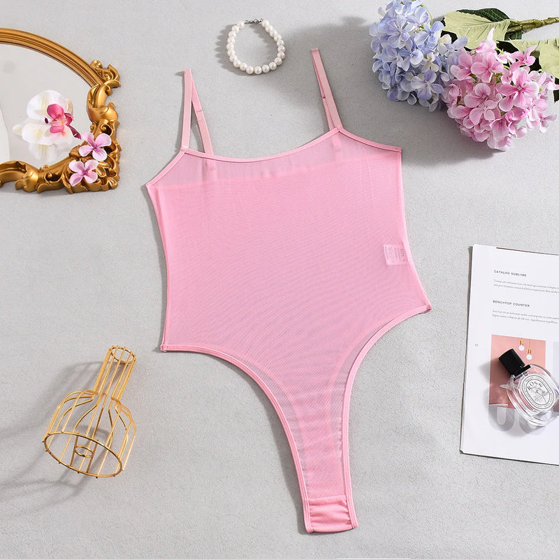 Velour Sheer Contour Bodysuit - vetitus -