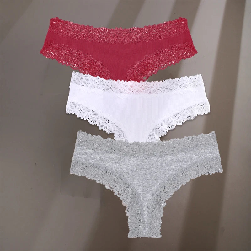 Elara Lace Trim Brief Set - vetitus -