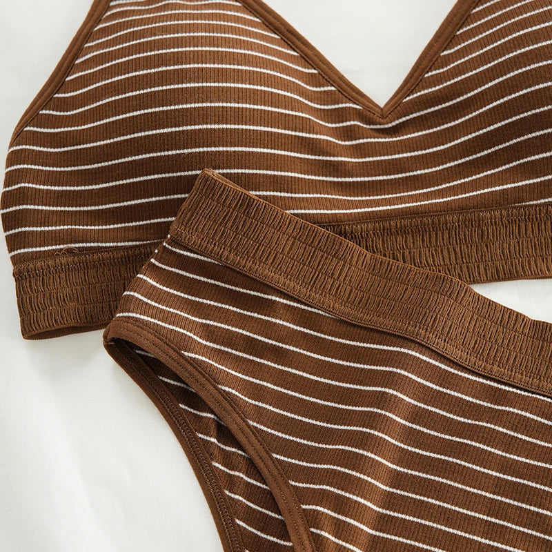 Sienna Stripe Bralette Set