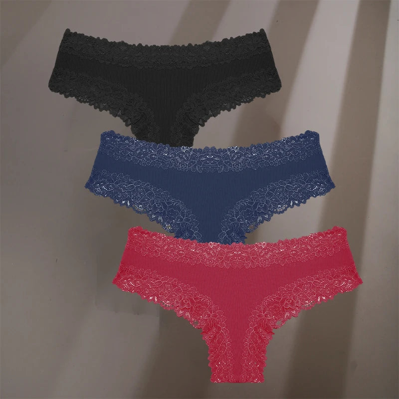 Elara Lace Trim Brief Set - vetitus -