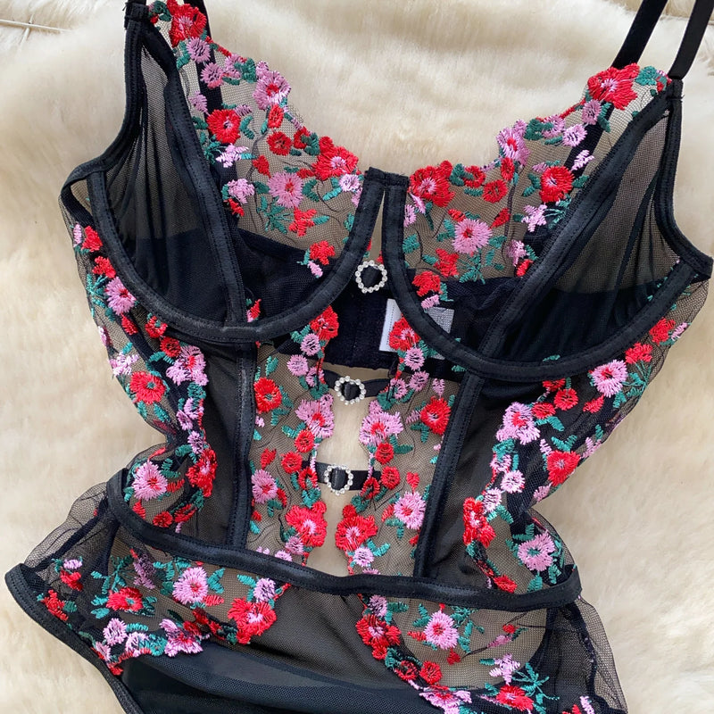 Florienne Embroidered Bodysuit