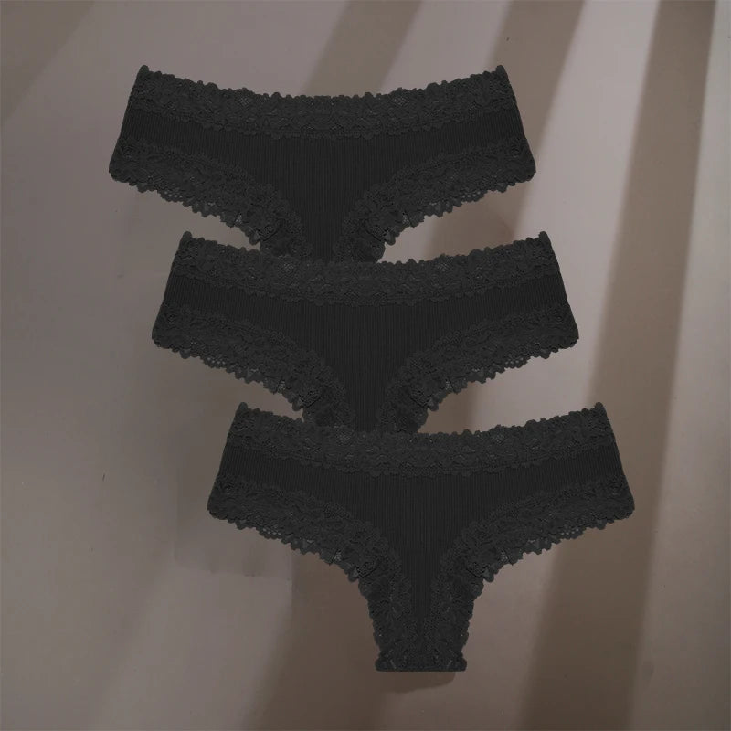Elara Lace Trim Brief Set - vetitus -
