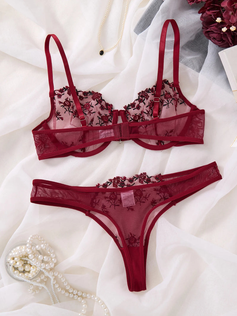 Rosavelle Embroidered Lace Set - vetitus -